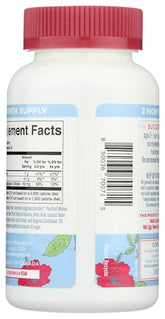 Close-up of hibiscus-flavored magnesium gummies